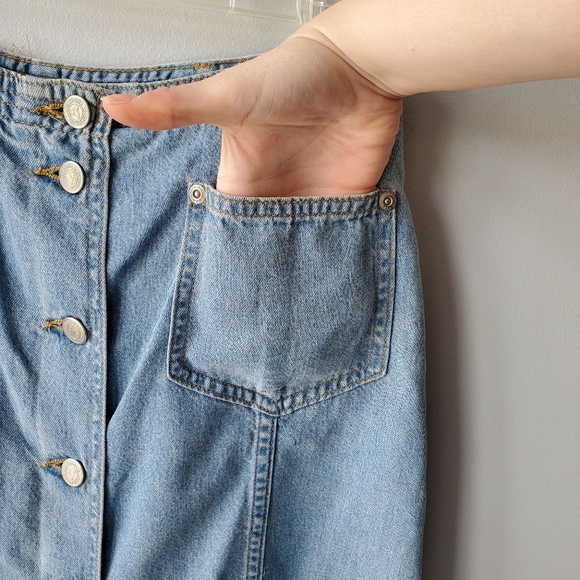 Vintage Liz Claiborne Long Maxi Denim/Jean Skirt Sz 8 Cottagecore Prairi… - Picture 8 of 16